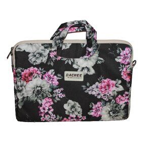 Dachee PC Case 15.5x11.5 Notebook Waterproof Black Pink Purple Floral NWOT